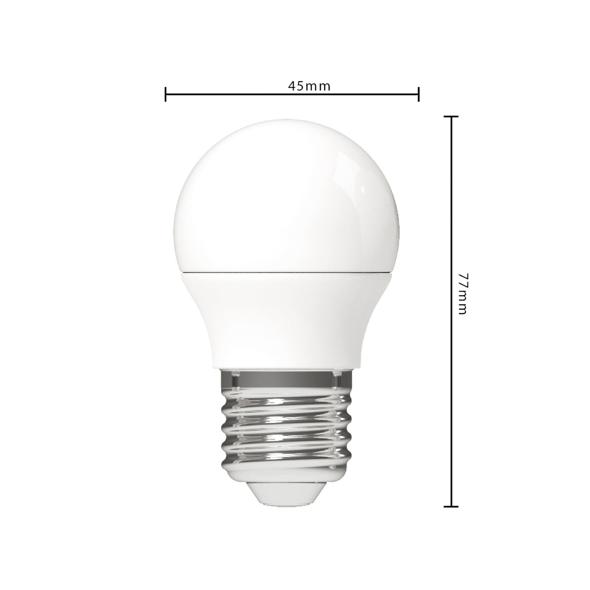 LED Kogellamp 470 lumen - 4.5W - 2700K - E27 - Opaal