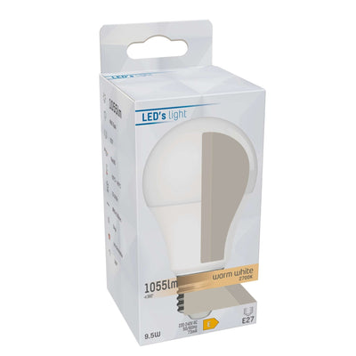 LED Lamp E27 1055 lumen - 9,5W - Warmwit 2700K - A60 Peer