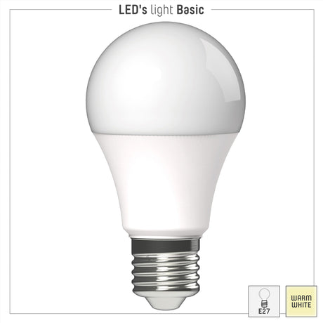 LED lamp E27 warmwit 2700K mat - 8.5W 806 lumen