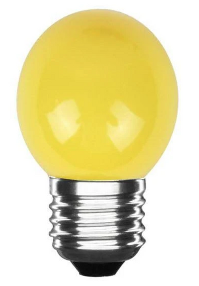LED Kogellamp E27 Geel, 300 lumen, 3W, IP20, G45, 230V