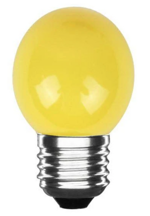 Ampoule boule LED E27 jaune - 300 lumens - 3W - IP20 - G45 - 230V