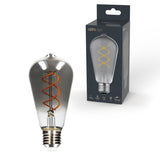 LED Lamp smokey E27 - Nostalgisch retro - Dimbaar warm wit licht - Edison ST64