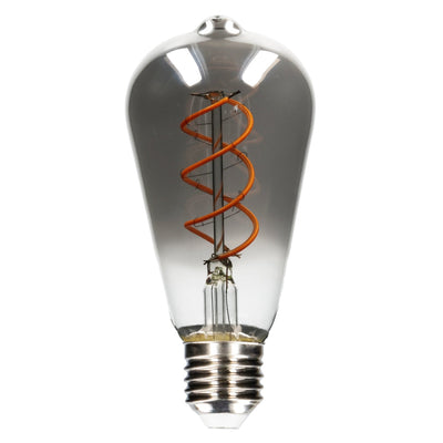 LED Lamp smokey E27 - Nostalgisch retro - Dimbaar warm wit licht - Edison ST64