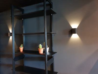 Lampes LED | spot mural à éclairage d’ambiance double face | 3 W 3000 K | 7 x 10 cm en acier inoxydable brossé - LEDPLANET.NL