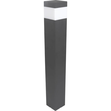 LED Lantaarnpaal E27 - IP44 - Aluminium - 76cm - Grijs