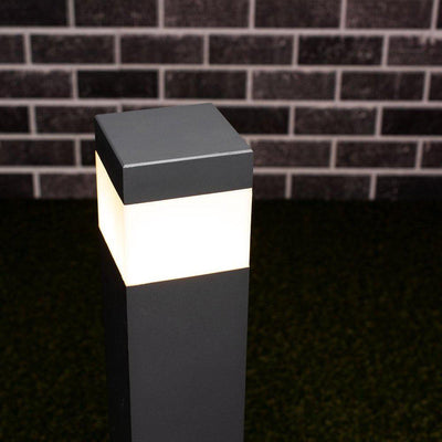 Lampadaire LED E27 - IP44 - Aluminium - 76 cm - Gris
