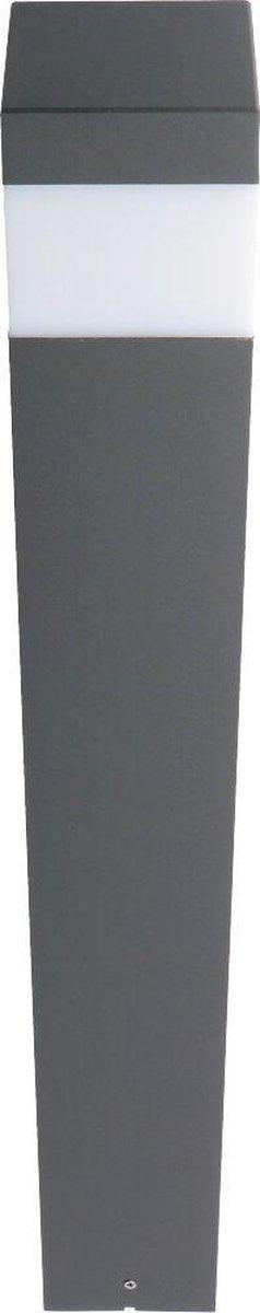 LED Lantaarnpaal E27 - IP44 - Aluminium - 76cm - Grijs