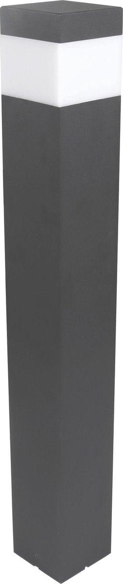 LED Lantaarnpaal E27 - IP44 - Aluminium - 76cm - Grijs