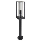 LED Wandlamp Lantaarn - E27 fitting - IP44 - Zwart Aluminium - 80cm - 230V