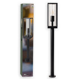 LED Wandlamp Lantaarn - E27 fitting - IP44 - Zwart Aluminium - 80cm - 230V