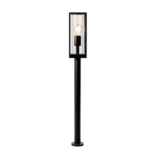 LED Wandlamp Lantaarn - E27 fitting - IP44 - Zwart Aluminium - 80cm - 230V