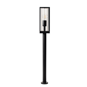 LED Wandlamp Lantaarn - E27 fitting - IP44 - Zwart Aluminium - 80cm - 230V
