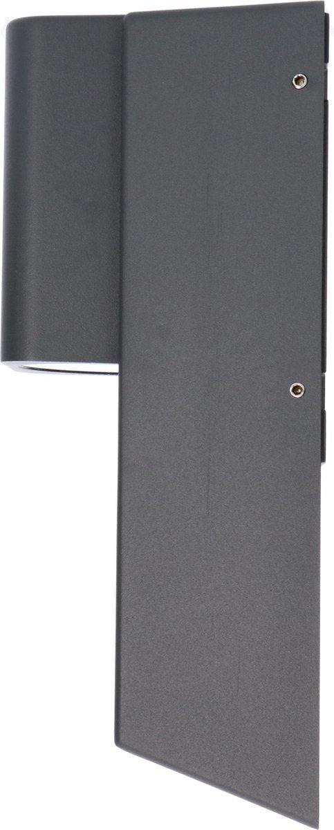 Applique murale LED extérieure avec douille GU10 - Rayures - Rimini - IP44 - Anthracite