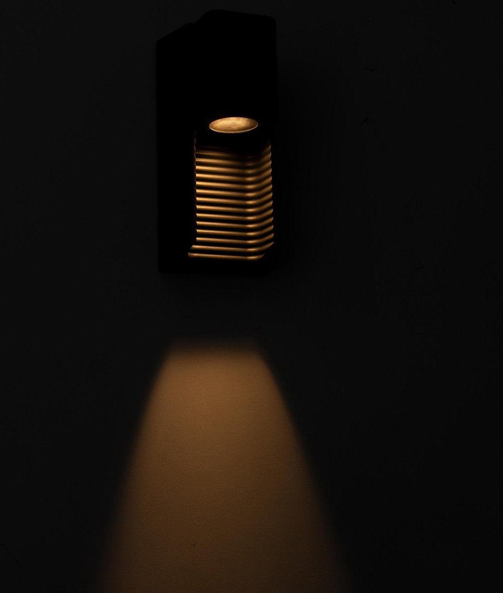Applique murale LED extérieure avec douille GU10 - Rayures - Rimini - IP44 - Anthracite
