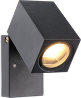 LED's Light applique extérieure LED inclinable - Douille GU10 - IP44 - Noir - Modèle Lucca