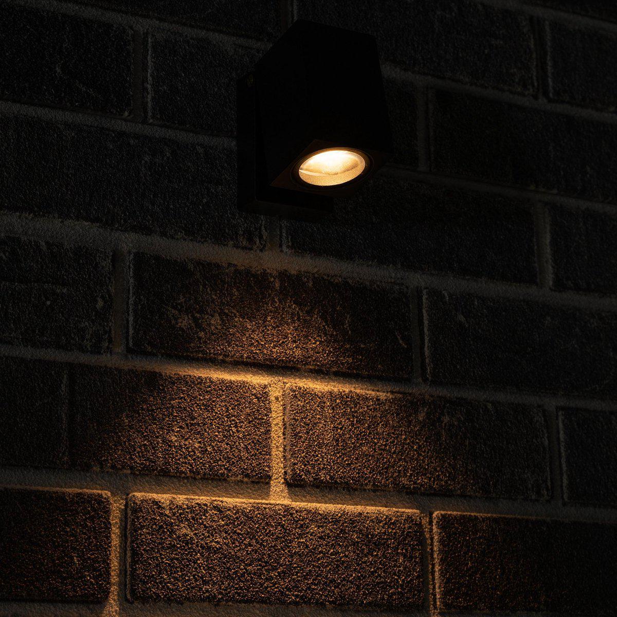 LED's Light applique extérieure LED inclinable - Douille GU10 - IP44 - Noir - Modèle Lucca