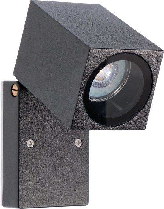 LED's Light applique extérieure LED inclinable - Douille GU10 - IP44 - Noir - Modèle Lucca