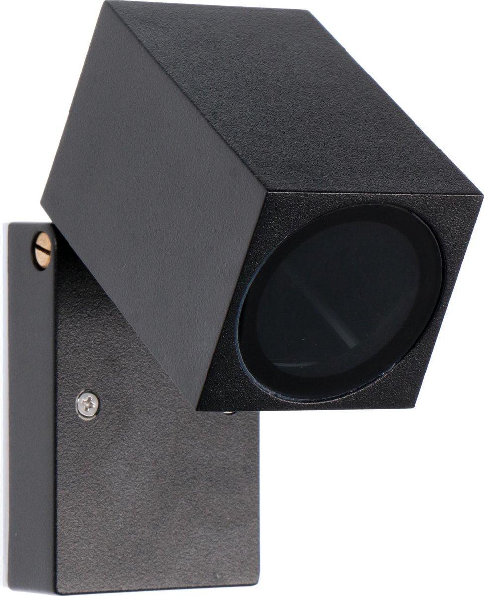 LED's Light applique extérieure LED inclinable - Douille GU10 - IP44 - Noir - Modèle Lucca