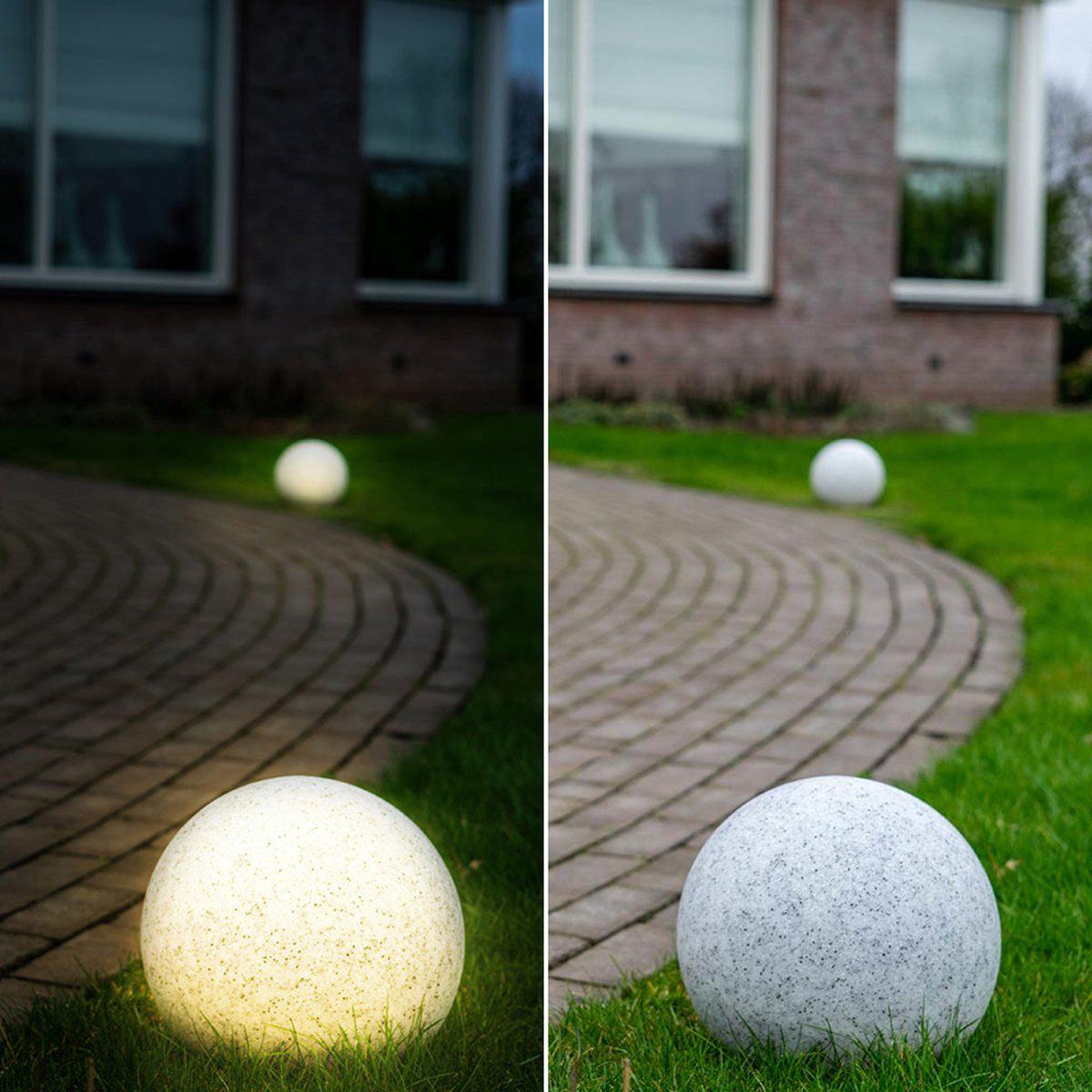 LED padverlichting steen warmwit met sensor - IP65 waterdicht - 20cm