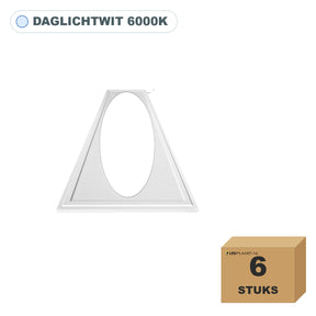 6 stuks LED paneel 30x120 ovaal lichtvlak, 36W, daglichtwit 6000K, in doos