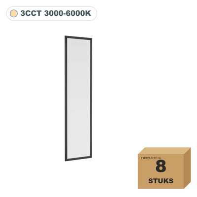 LED paneel 30x120 zwart frame 3CCT, doos van 8 stuks