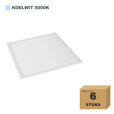 LED paneel 60x60 36W koelwit 5000K, doos van 6 stuks
