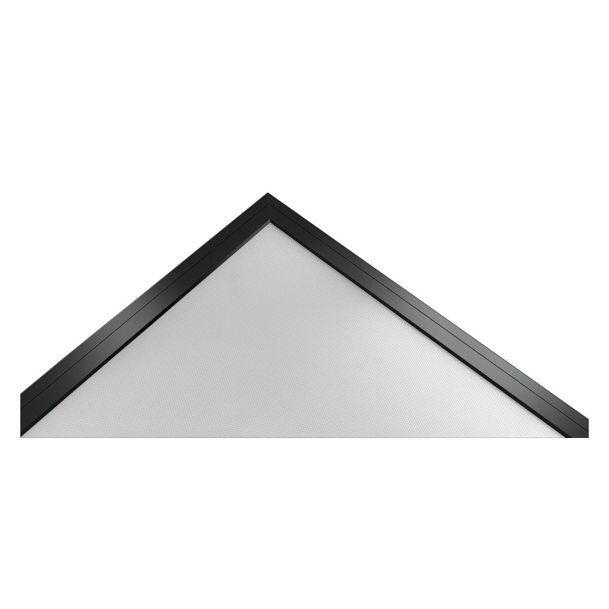 Hoek van het zwarte aluminium frame van het LED paneel