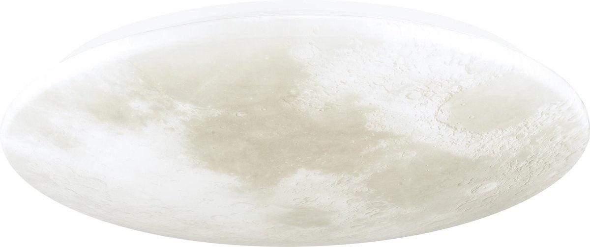 Plafonnier LED 1900 lumens - 18W - Design lune 45cm - Variable avec télécommande