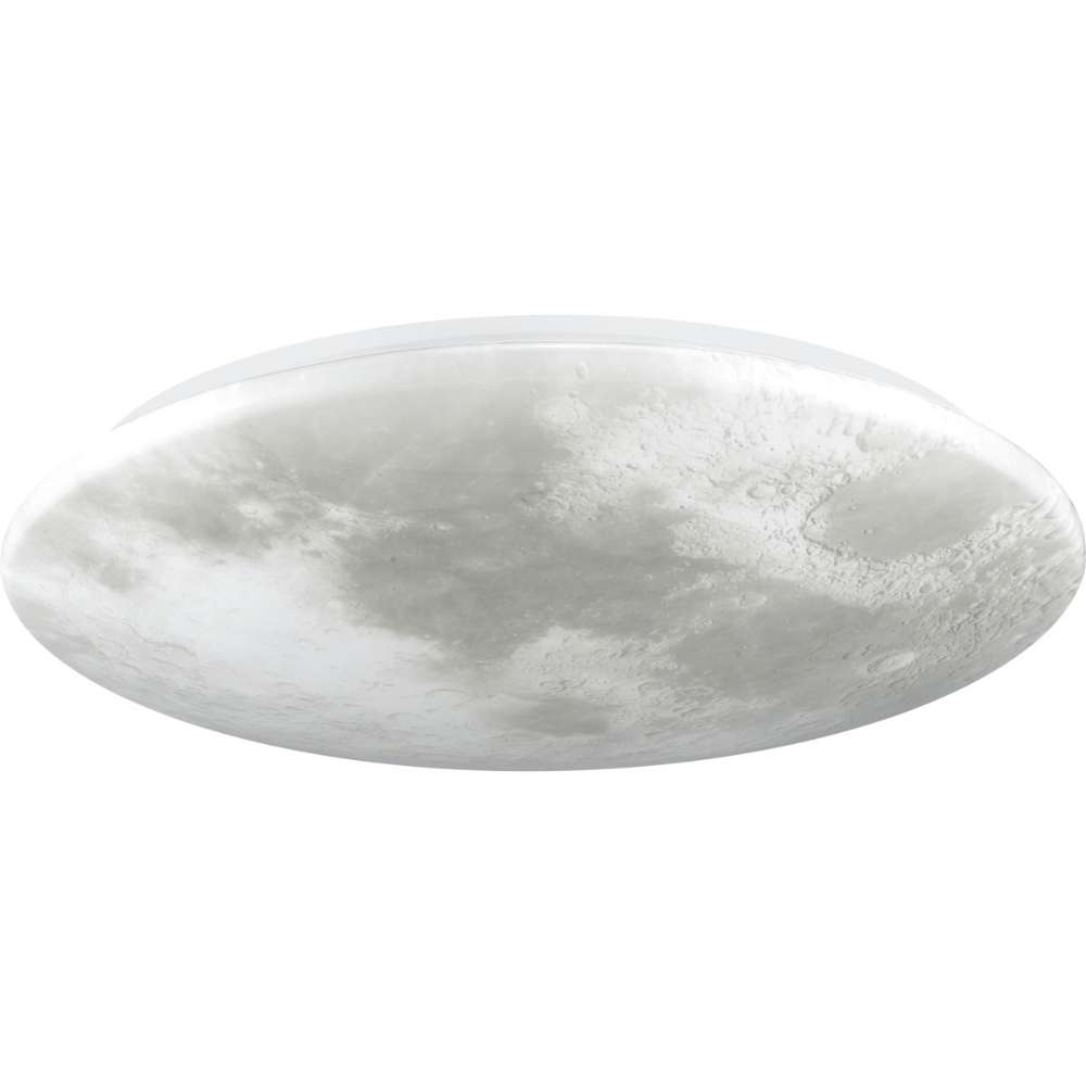 Plafonnier LED 1900 lumens - 18W - Design lune 45cm - Variable avec télécommande