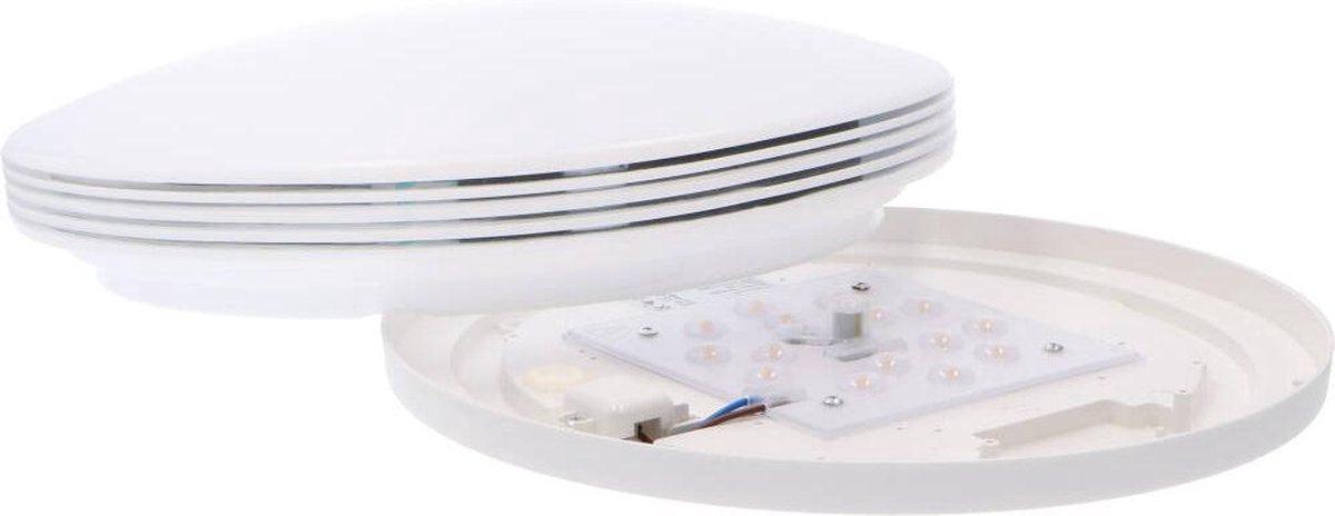 LED Plafondlamp rond 35 cm met ringen - Universeel - Spatwaterdicht - Warm wit licht