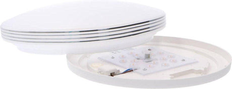 LED Plafondlamp rond 35 cm met ringen - Universeel - Spatwaterdicht - Warm wit licht