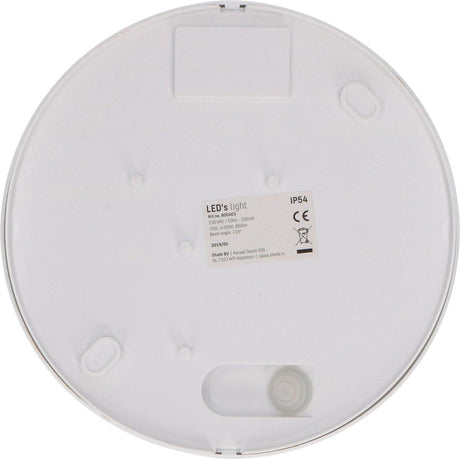 Plafonnier extérieur LED - Rond de 21 cm - Lumière blanche froide - IP54 - 10 W