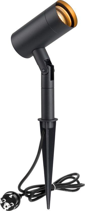 LED Prikspot GU10 - IP54 - Kantelbaar - Antraciet - Grondspies