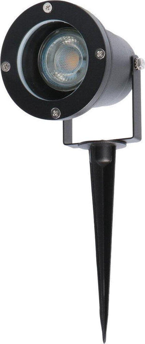 LED Prikspot GU10 - Kantelbaar 360° - IP54 - 150cm Kabel - Zwart
