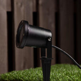 LED Prikspot GU10 - Kantelbaar 360° - IP54 - 150cm Kabel - Zwart
