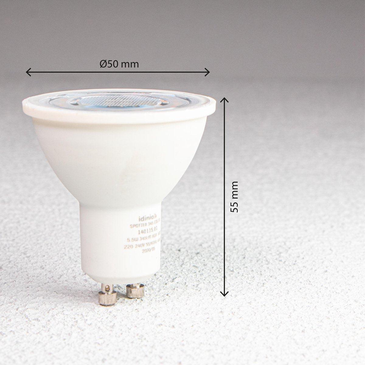 LED Prikspot GU10 - Kantelbaar 360° - IP54 - 150cm Kabel - Zwart