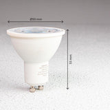 LED Prikspot GU10 - Kantelbaar 360° - IP54 - 150cm Kabel - Zwart