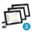 Set van 3 LED schijnwerpers 100W warmwit 3000K - 3 stuks