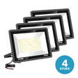 Set van 4 LED schijnwerpers 200W koelwit 4000K - 4 stuks