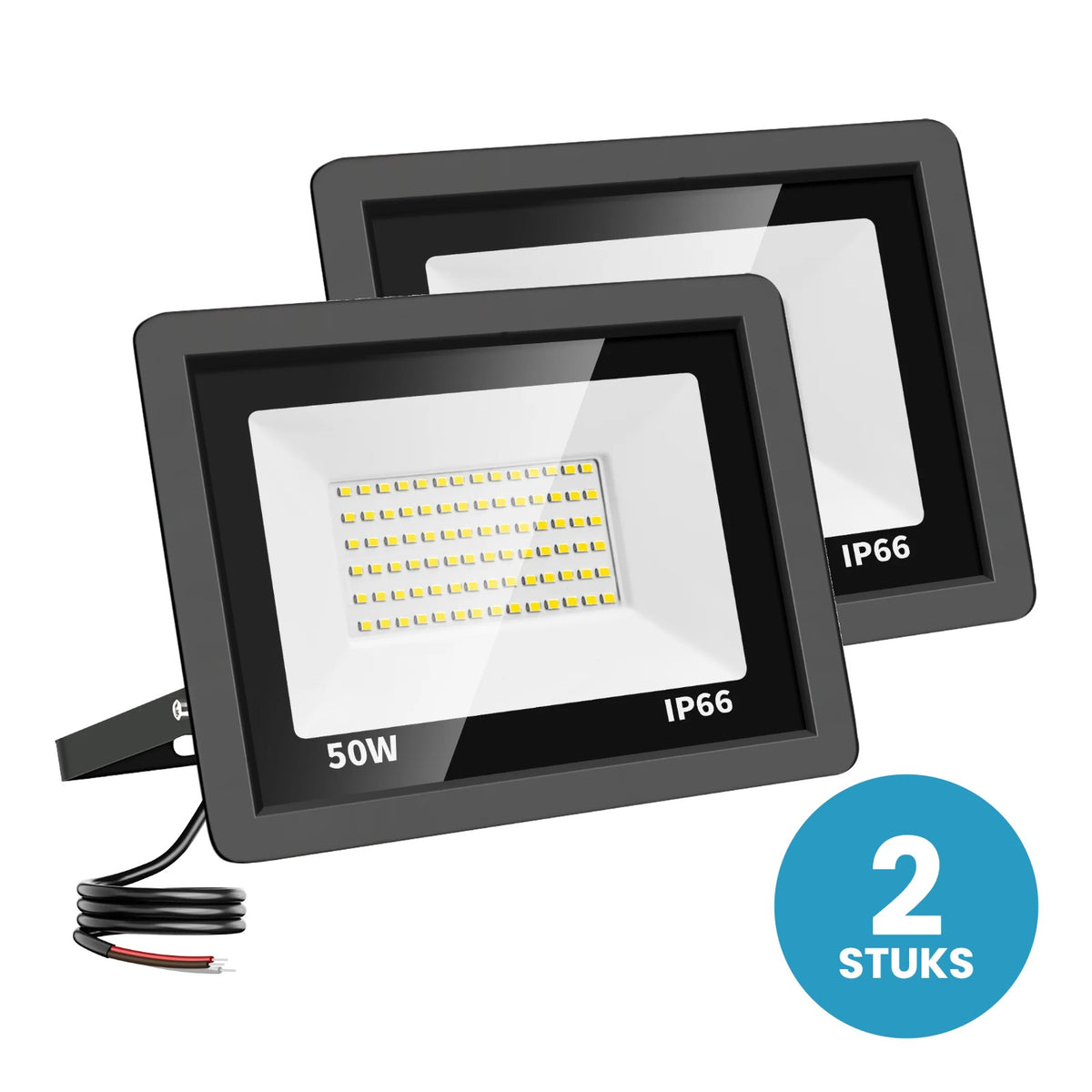 Set van 2 LED schijnwerpers 50W koelwit 4000K - 2 stuks