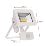 LED schijnwerper 1100 lumen - 10W - koelwit 4000K - bewegingssensor - daglichtsensor - IP44 waterdicht - wit - 230V