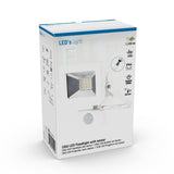 LED schijnwerper 1100 lumen - 10W - koelwit 4000K - bewegingssensor - daglichtsensor - IP44 waterdicht - wit - 230V