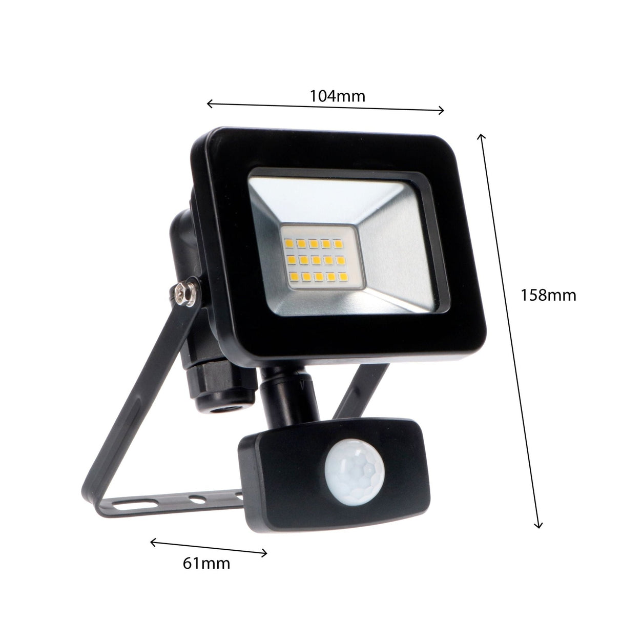 Projecteur LED blanc froid 4000 K avec détecteur de mouvement - 10 W 1100 lumens - IP44