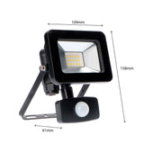 Projecteur LED blanc froid 4000 K avec détecteur de mouvement - 10 W 1100 lumens - IP44