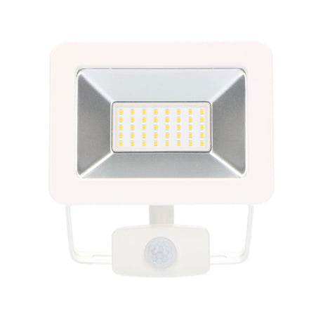 Projecteur LED avec capteurs de mouvement et de luminosité - 30W 3300 lumens - IP44 - Blanc