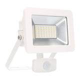 LED schijnwerper met bewegings- en daglichtsensor - 30W 3300 lumen - IP44 - wit
