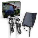 LED Solar Tuinspot 140 Lumen - Warmwit 3000K - IP65 - 2 Stuks - Zonnepaneel