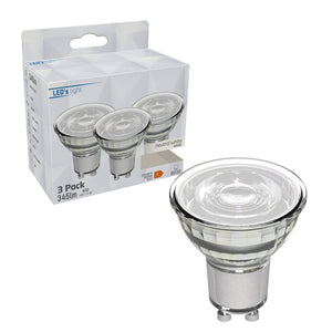 Spot LED GU10 - 345 lumens - Blanc froid 4000K - 4W, remplace 50W - 3 pièces