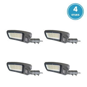 4× LED straatverlichting 100W koelwit 4000K - 4 stuks