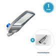 LED Straatverlichting 60W, Koelwit 4000K, Daglichtsensor, incl. mastadapter - set 1 stuk